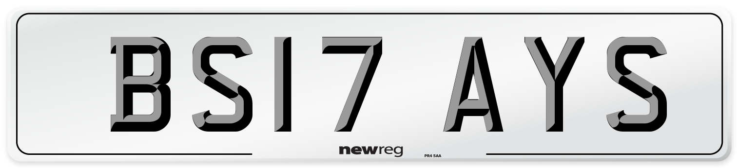 BS17 AYS Number Plate from New Reg